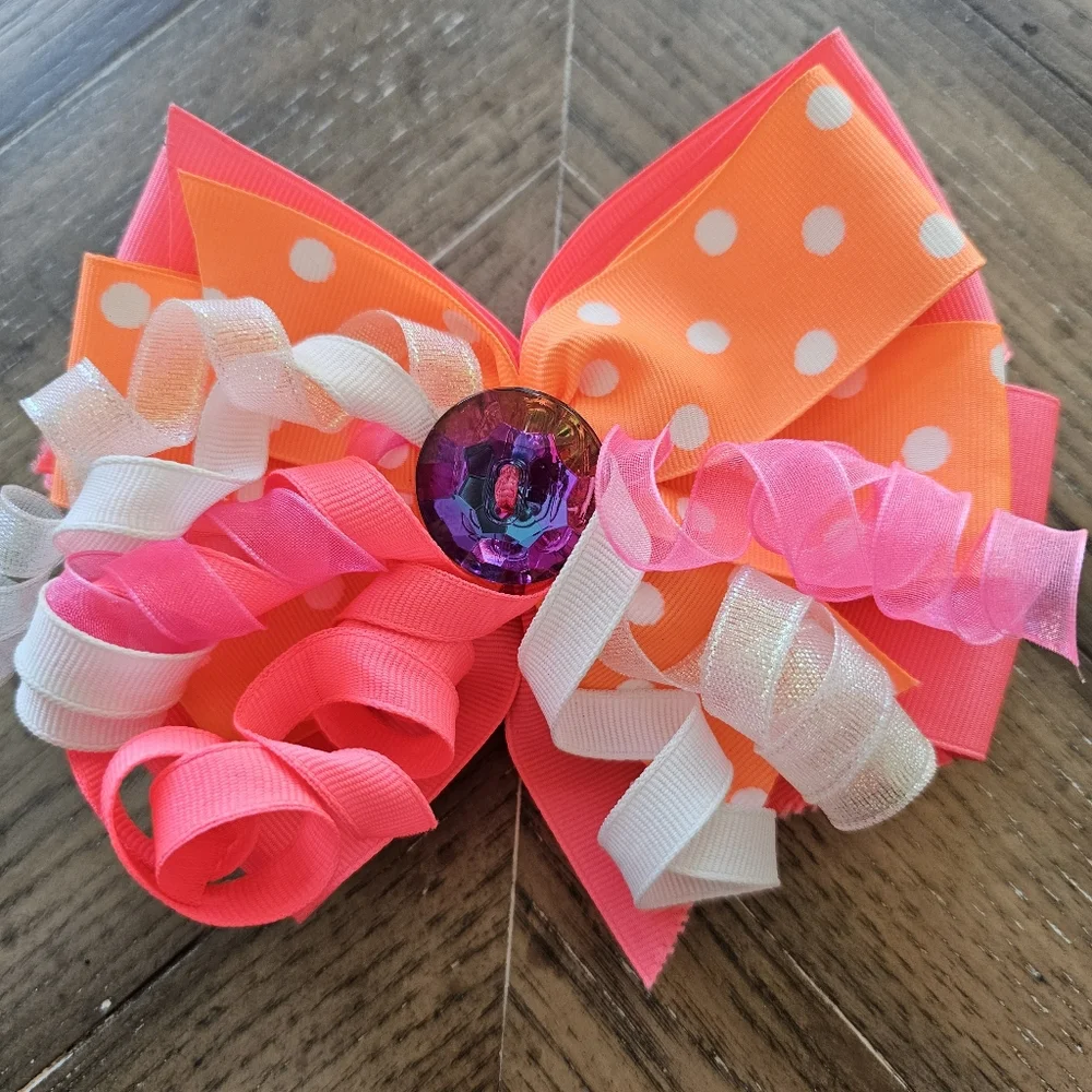 Hairbows Loopy Or Corker Style Neon Colors Set Of Three Bows